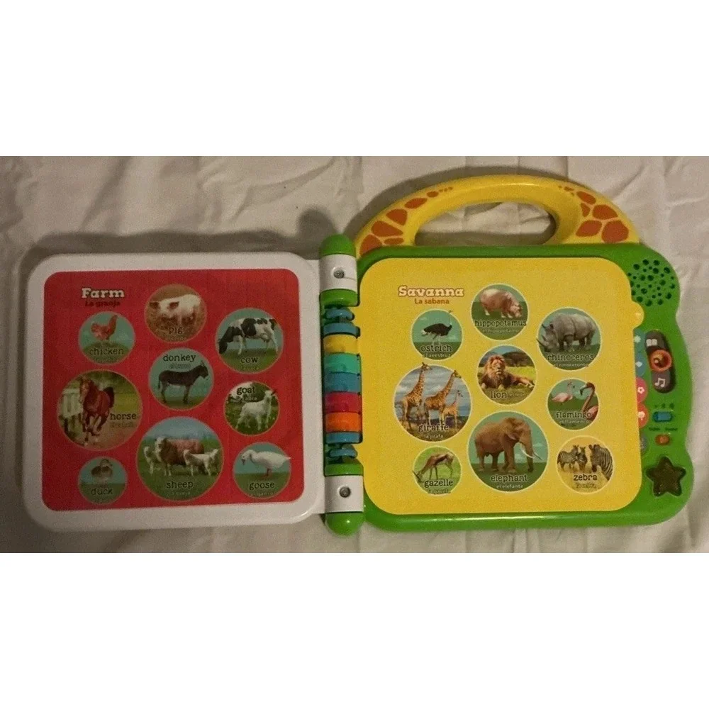 Leap Frog 100 Animals Book - Electronic Toy English/Spanish Free Ship‎